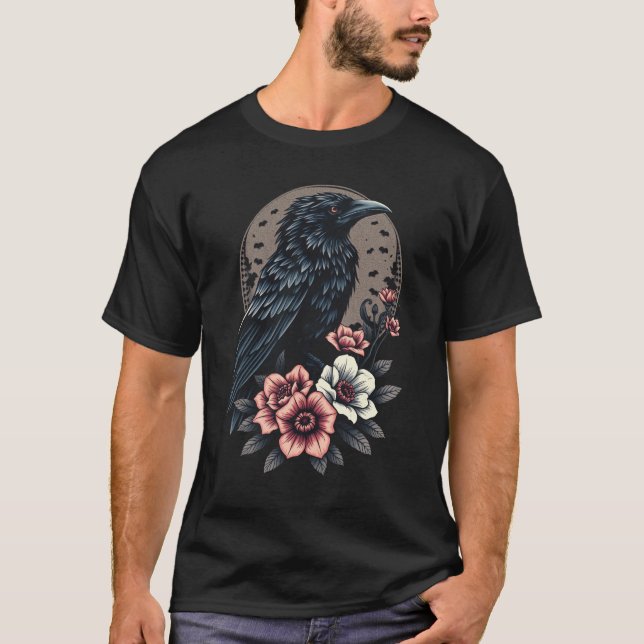 Camiseta Raven preto majestoso (Frente)