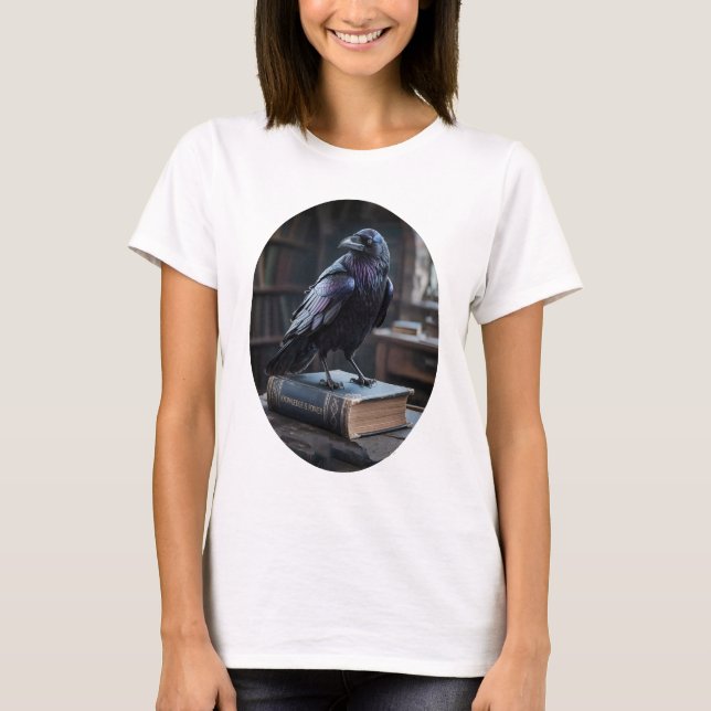 Camiseta Raven Reading Material (Frente)