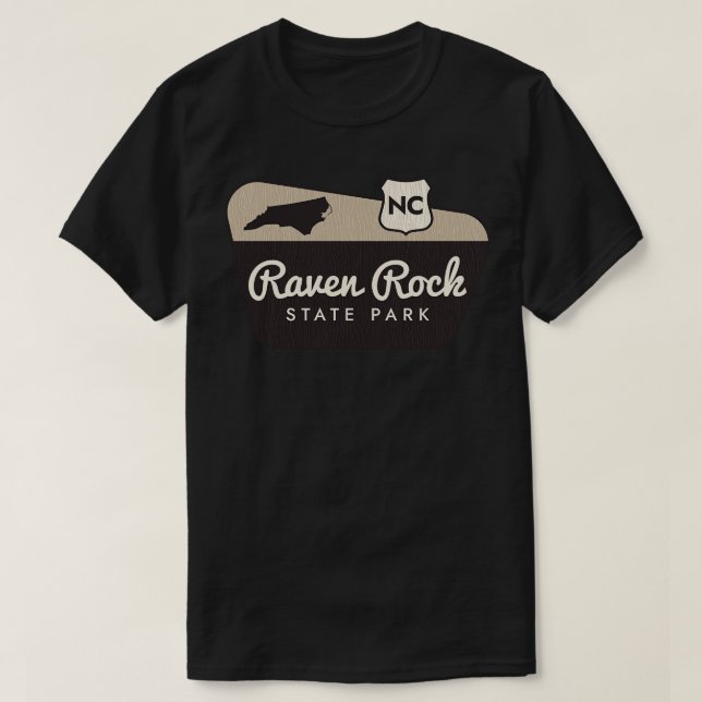 Camiseta Raven Rock State Park North olina - Sinal de boas- (Frente do Design)