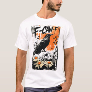 Camiseta Raven Skull FCAWF Candy Cream Assustador Halloween