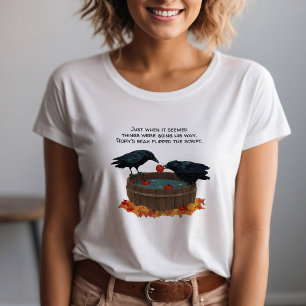 Camiseta Ravens Bobbing for Apples Fall Harvest Memória