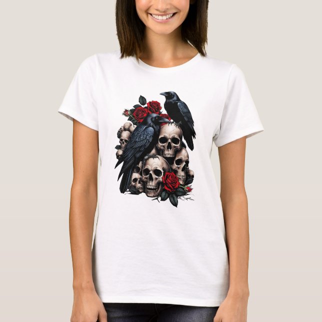 Camiseta Ravens e Rosas: Uma Sinfonia Gótica (Frente)