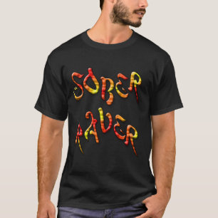 Camiseta Raver sóbrio (tintura do laço do fogo)