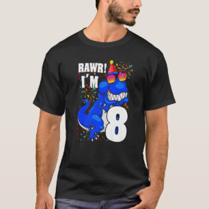 Camiseta Raw, sou 8 Crianças de 8 Anos, Crianças de 8 Anos.