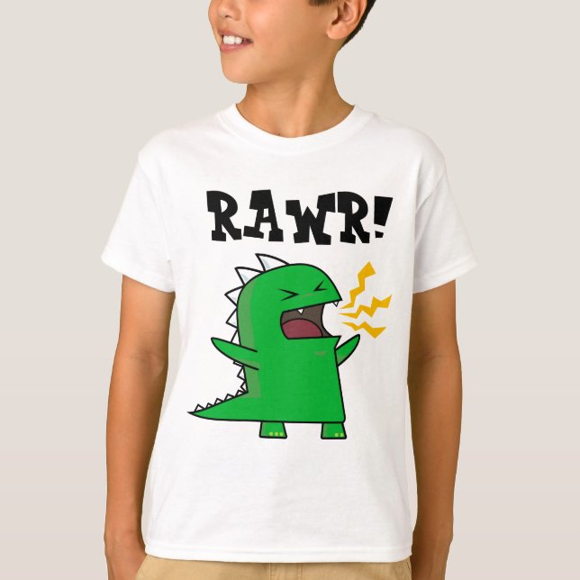 Camiseta RAWR Dino - customizável! (Frente)