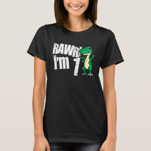 Camiseta Rawr! Eu tenho 1 ano de aniversário, Dinossauro Cu