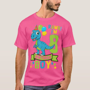 Camiseta Rawr I M 8 Birthday Boy Dinosaur 8 Anos 8 Anos B