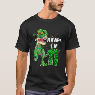 Camiseta Rawr I'm 11 Aniversário Anos T Rex Dinossaur Birt
