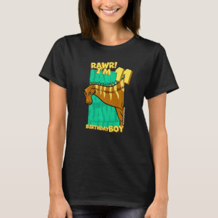 Camiseta Rawr I'm 11 Birthday Boys 11 Birthday Dino Rebba