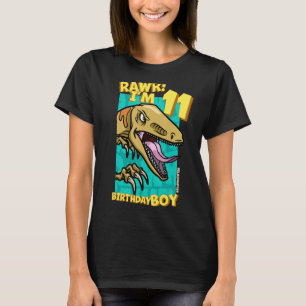 Camiseta Rawr I'm 11 Birthday Boys 11 Birthday Dino Velo