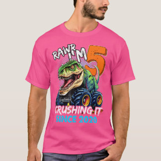 Camiseta Rawr Im 5 Esmagando Desde 2020, Monster Truck Din