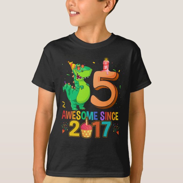 Camiseta Rawr I'm 5 Kids 5 Year Old 5th Birthday (Frente)