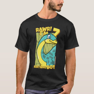 Camiseta Rawr I'm 7 Birthday Boys 7 Birthday Dino Apatos