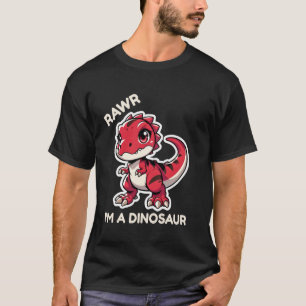 Camiseta Rawr I'm A Dinossaur Cartoon T-Rex Monster