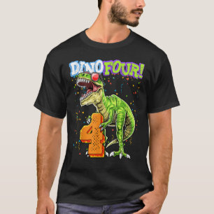 Camiseta Rawr I'm Dinofour T Rex Dinosaur 4th Birthday Pa