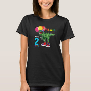 Camiseta Rawr Nível 2 Aniversário do segundo aniversário Ac
