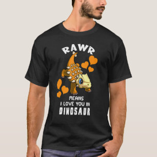 Camiseta Rawr Quer Dizer Que Eu Te Amo No Dinossauro Bebê A