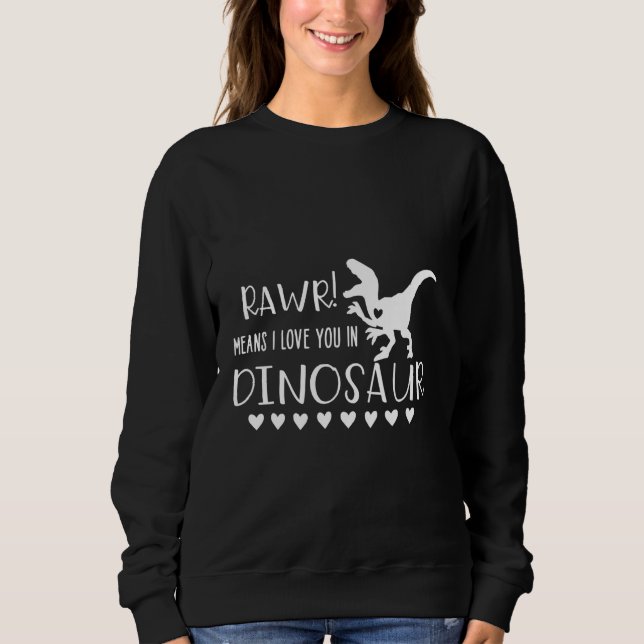 Camiseta Rawr Quer Dizer Te Amo Em Dinossauro Engraçado Din (Frente)