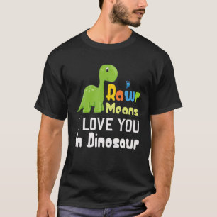 Camiseta Rawr Significa Em Meninas Dinossauras