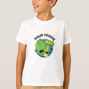 Camiseta Rawr Veggie Funny Comida Pun