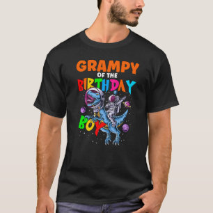 Camiseta Rawr Vovô Do Astronauta Do Menino Do Aniversário M