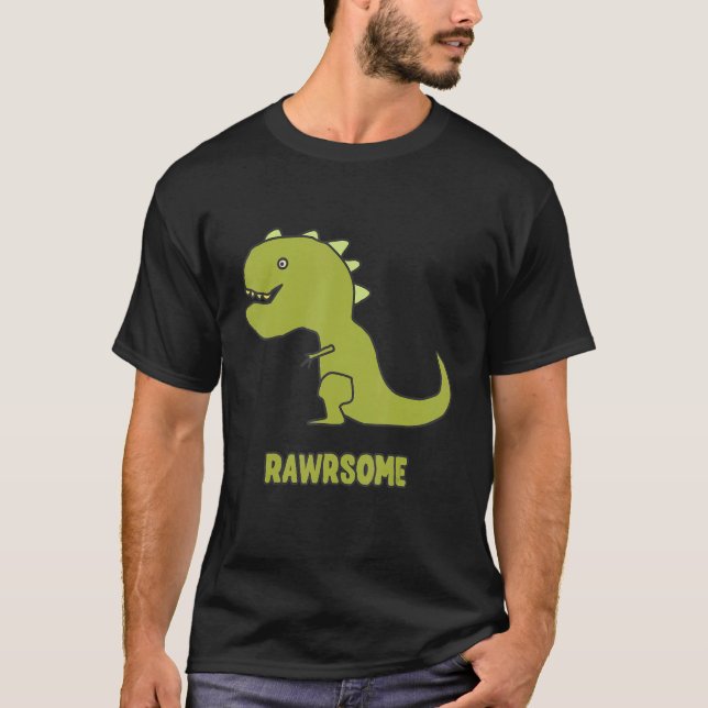 Camiseta Rawrsome Incrível Dinossaur T-Rex 1 (Frente)