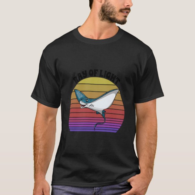 Camiseta Ray Of Light Stingrays Sea Ocean Nature Underwater (Frente)
