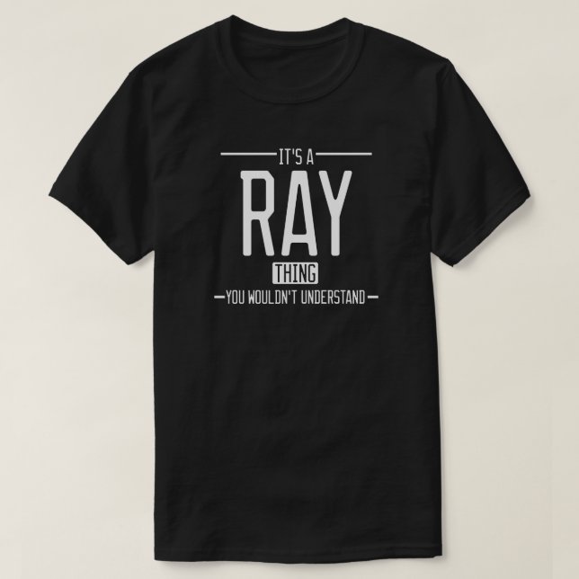 Camiseta Ray, sobrenome engraçado, família engraçada (Frente do Design)
