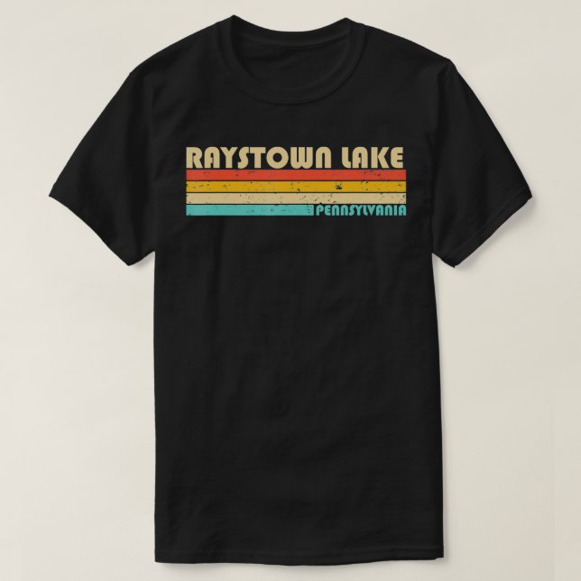 Camiseta RAYSTOWN LAKE PENNSYLVANIA Campanha de Pesca Funny (Frente do Design)