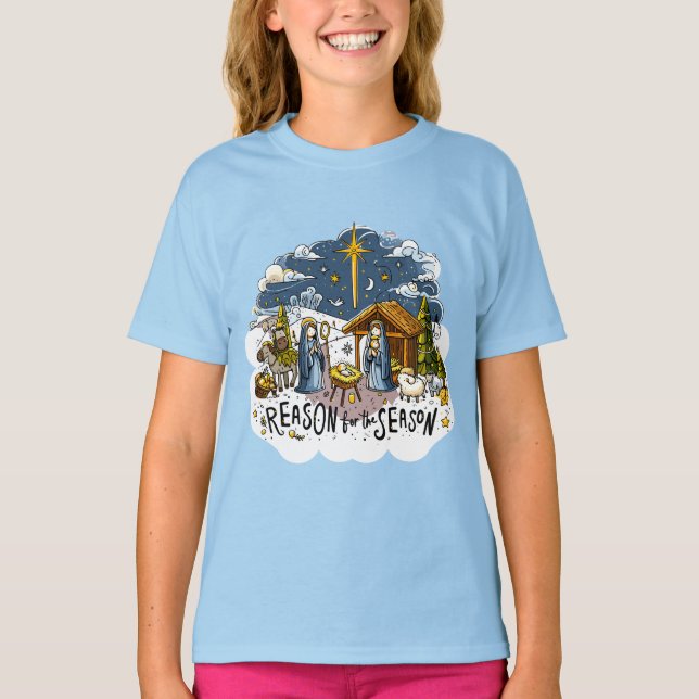 Camiseta Razão Para A Época A Natividade De Jesus (Frente)