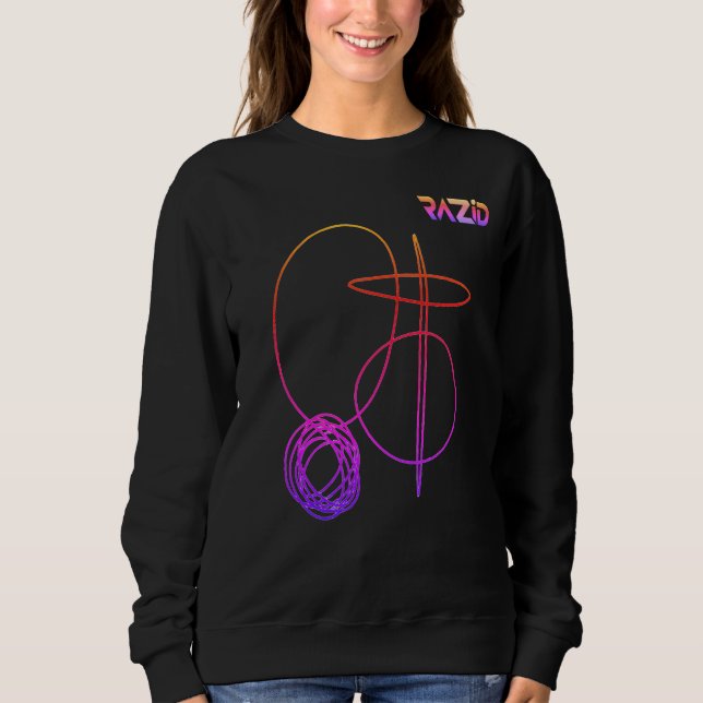 Camiseta RAZID Abstract Line Art Sweatshirt (Frente)