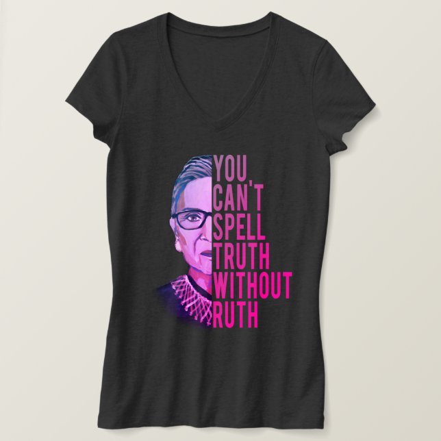 CAMISETA RBG - NÃO SE PODE DIVIDIR A VERDADE SEM RUTH (Frente do Design)