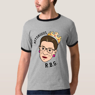 Camiseta RBG notórios - Ruth Bader Ginsburg --
