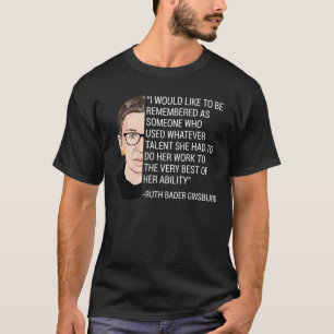 Camiseta RBG Ruth Bader Ginsburg Tributa RIP