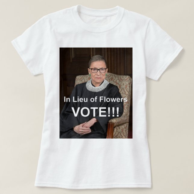 CAMISETA RBG RUTH BADER GINSBURG VOTAÇÃO (Frente do Design)