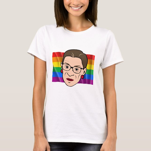 Camiseta RBG Sinalizador arco-íris - LGBT - (Frente)