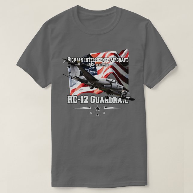 Camiseta RC12 Aeronaves de inteligência para sinais de segu (Frente do Design)