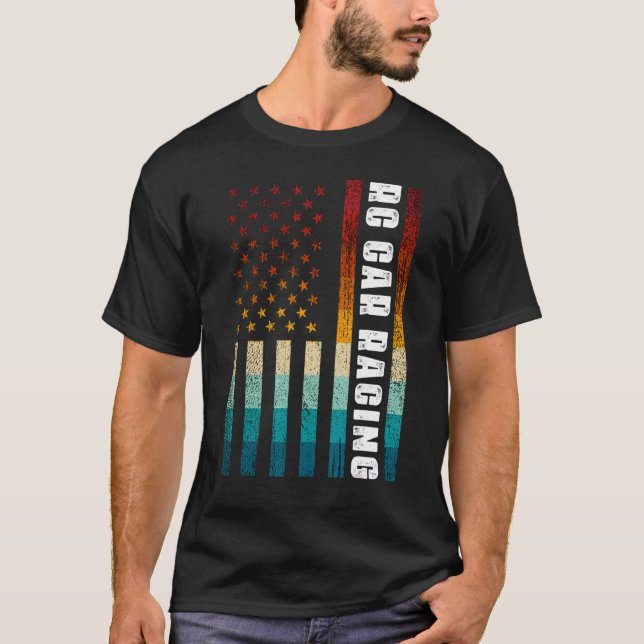Camiseta Rc Racing American Flag Remote Rc Controlada (Frente)