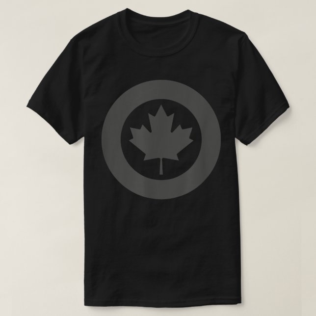 Camiseta RCAF Royal Canadian Air Force Roundel Maple Leaf L (Frente do Design)