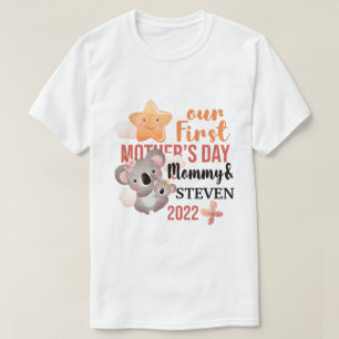 Camiseta RD Personalizado Primeiro Dia de as mães Mãe e B