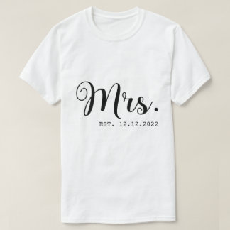 Camiseta RD Personalizado Sr. e Sra., Esposa Personalizada