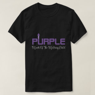Camiseta RD Purple Up T Shirt Mês De Crianças Militares 