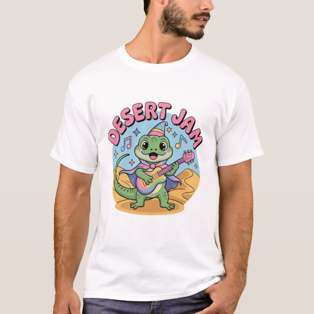 Camiseta Réтро Lagarto dos anos 80 Teclado Sintetizador Ond (Frente)
