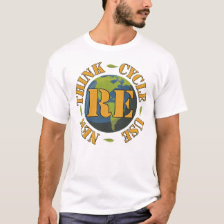 Camiseta RE Ciclo Usar Novo Logotipo do Ambiente de Pensame