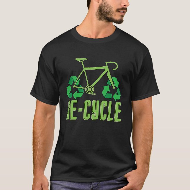 Camiseta Re Cycle Loves Environmental Awareness Garbage Day (Frente)