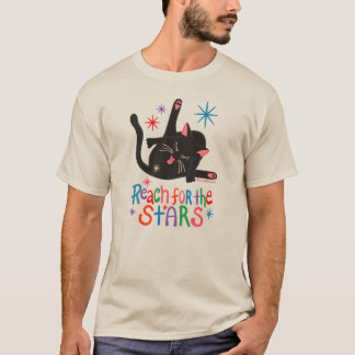 Camiseta Reach for the Stars - Funny Cat Butt Pun