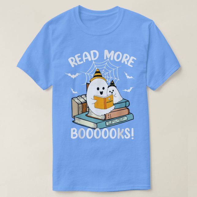Camiseta Read More Boooooks Cute Ghost Read More Boooooks H (Frente do Design)