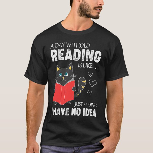 Camiseta Reading Cat   Cat   Cool Book Worm (Frente)