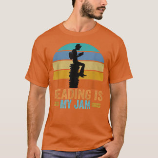 Camiseta Reading Is My Jam Retro Vintage Funny Books Lovers