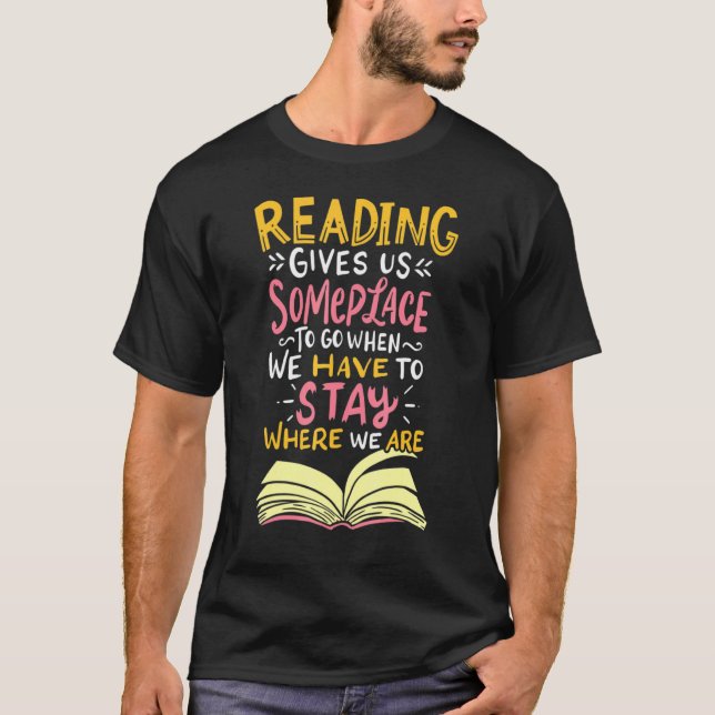 Camiseta Reading Reader Books Bookworm Bibliomane Librarian (Frente)